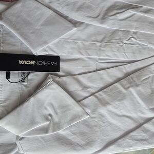 Fashion Nova White Long Sleeve Top